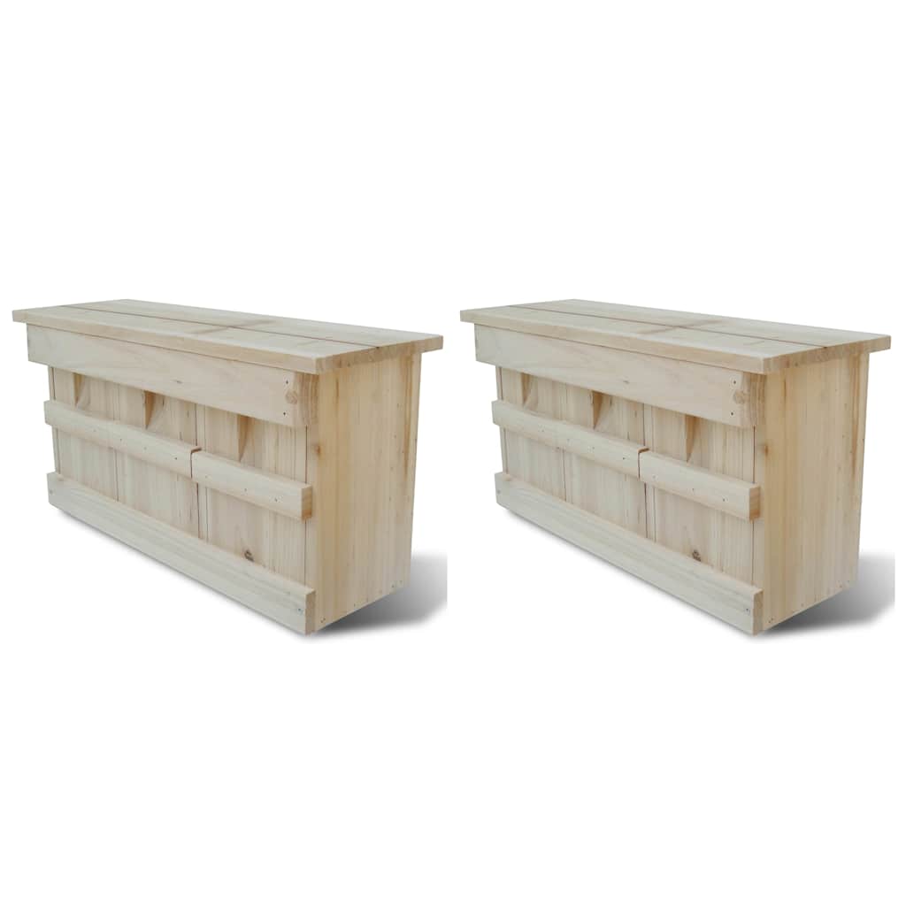 vidaXL Fågelholkar 2 st 44x15,5x21,5 cm
