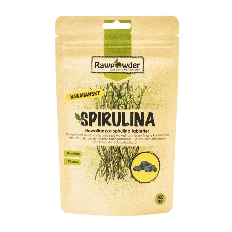 Rawpowder Hawaiianska Spirulinatabletter 200 st