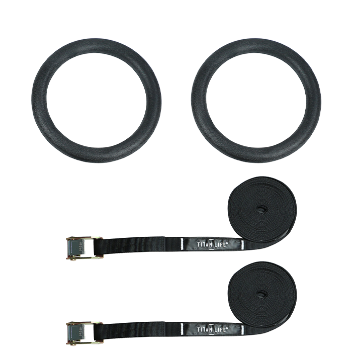 Titan Life Gym Rings (ABS, svart)