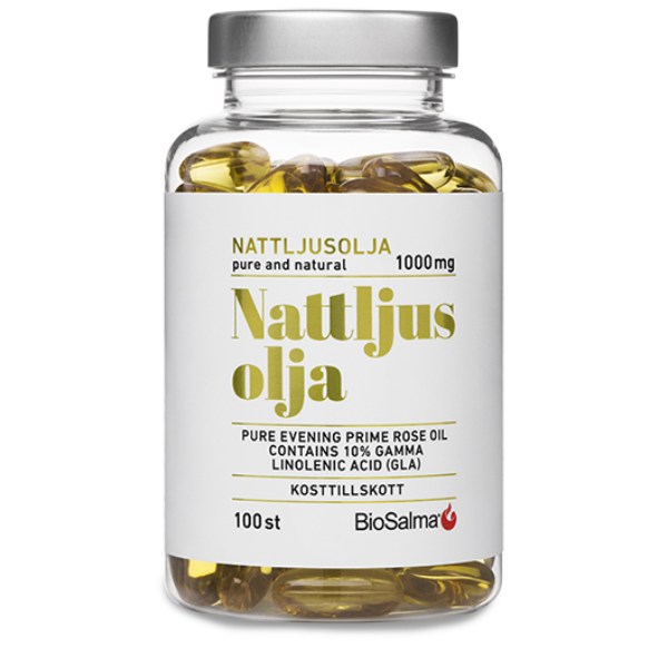 BioSalma Nattljusolja 10 % GLA 100 kapslar