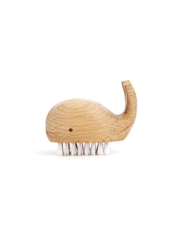 Kikkerland Wooden Whale nagelborste