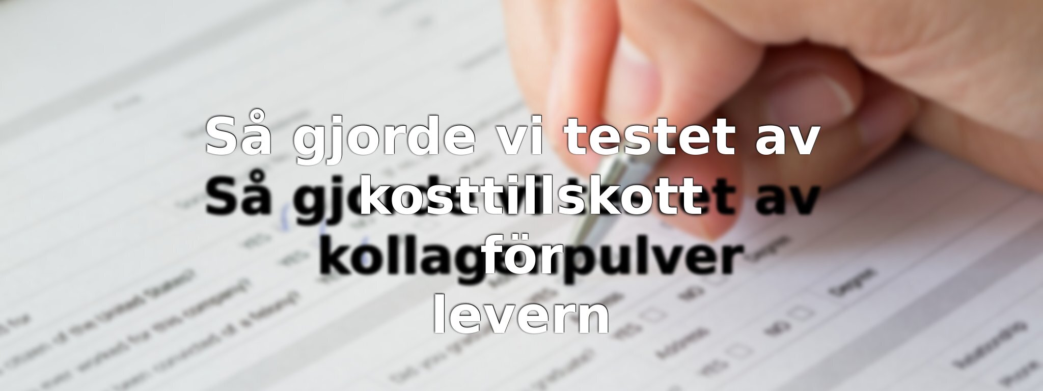 Så testade vi kosttillskott för levern