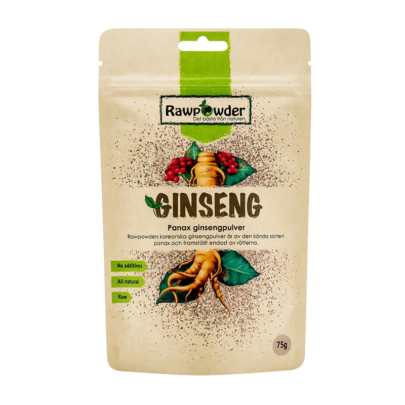 Rawpowder Panax Ginseng pulver 75 g