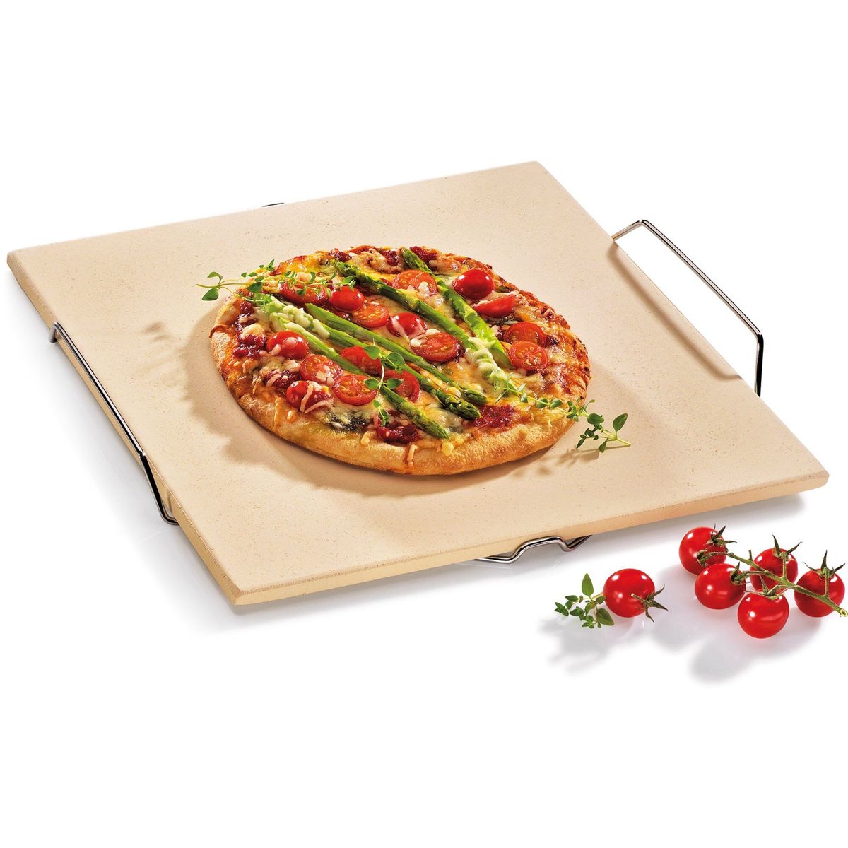 Küchenprofi rektangulär pizzasten med stativ 38 cm