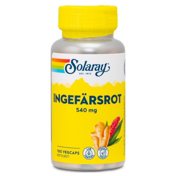 Solaray Ingefärsrot (100 kapslar)