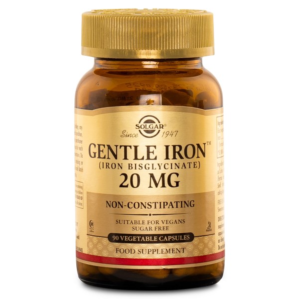 Solgar Gentle Iron 20 mg 90 kapslar
