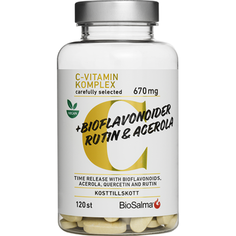 BioSalma C-vitaminkomplex 670 mg, 120 tabletter