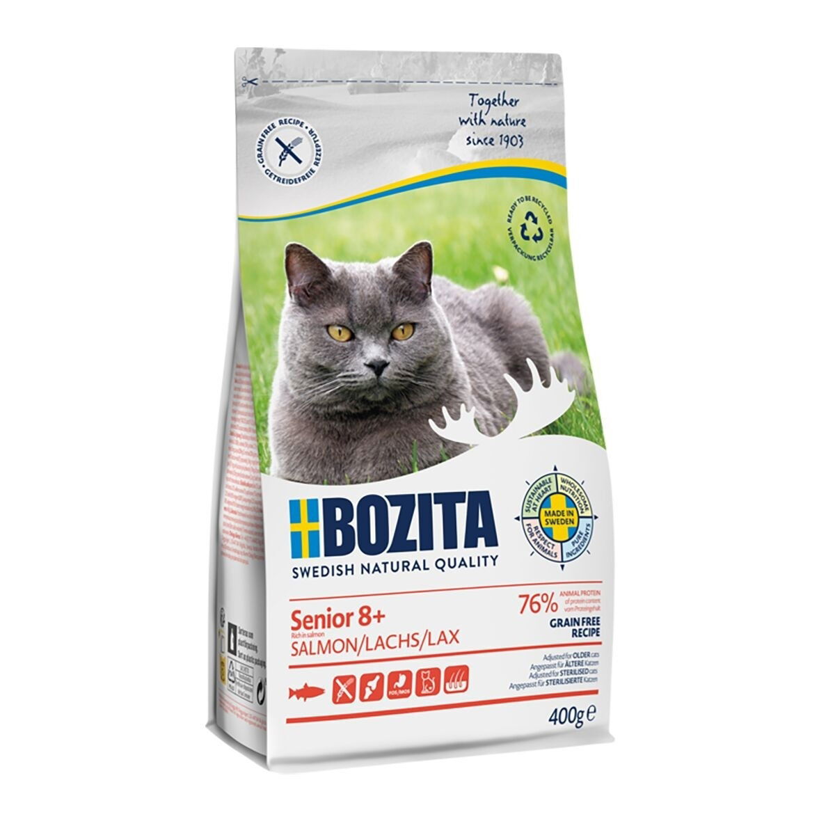 Bozita Senior 8+ Spannmålsfri Lax 2 kg