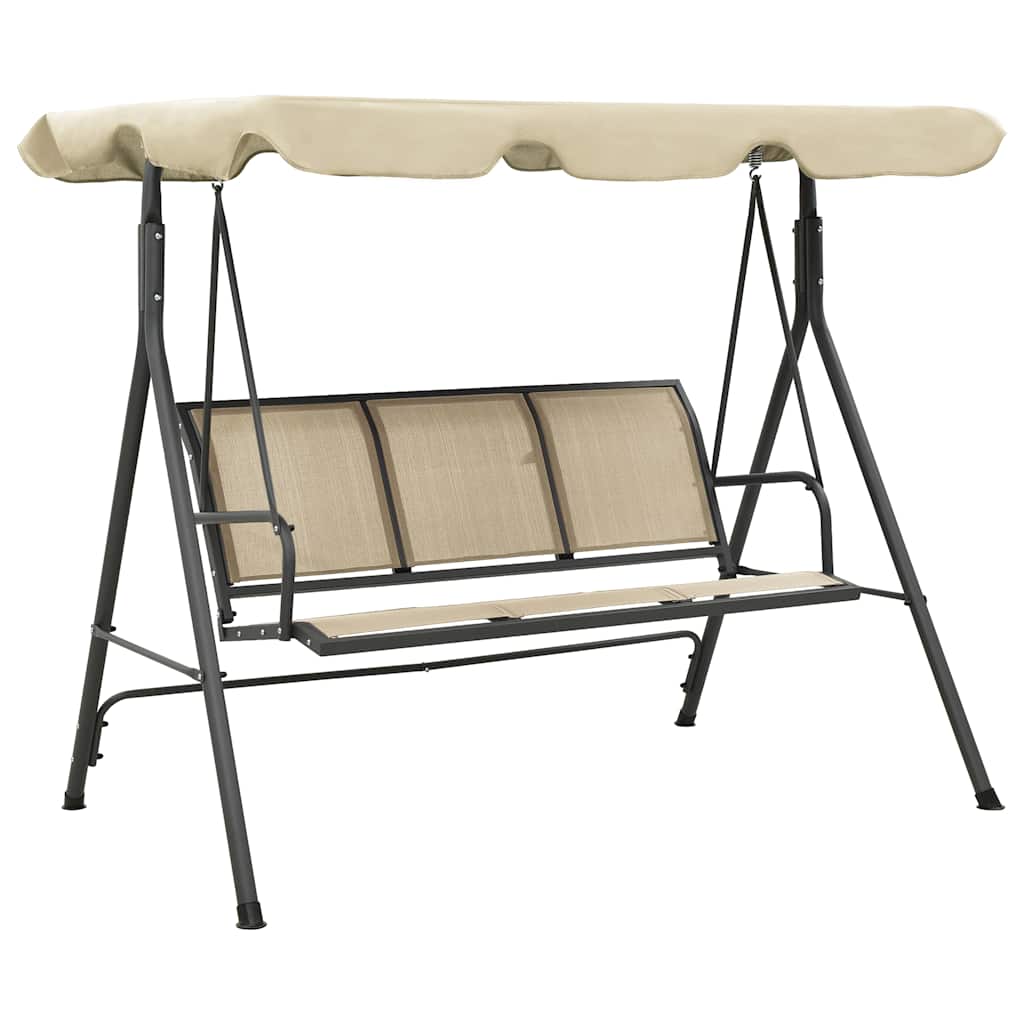vidaXL Hammock med tak 170 cm (antracit/beige)