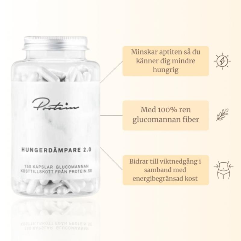 Hungerdämpare 2.0 Glucomannan 150 kapslar