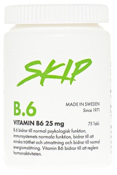 Skip Nutrition B6 25 mg, 75 tabletter
