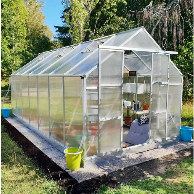 Metalcraft kanalplastväxthus 12,4 m²