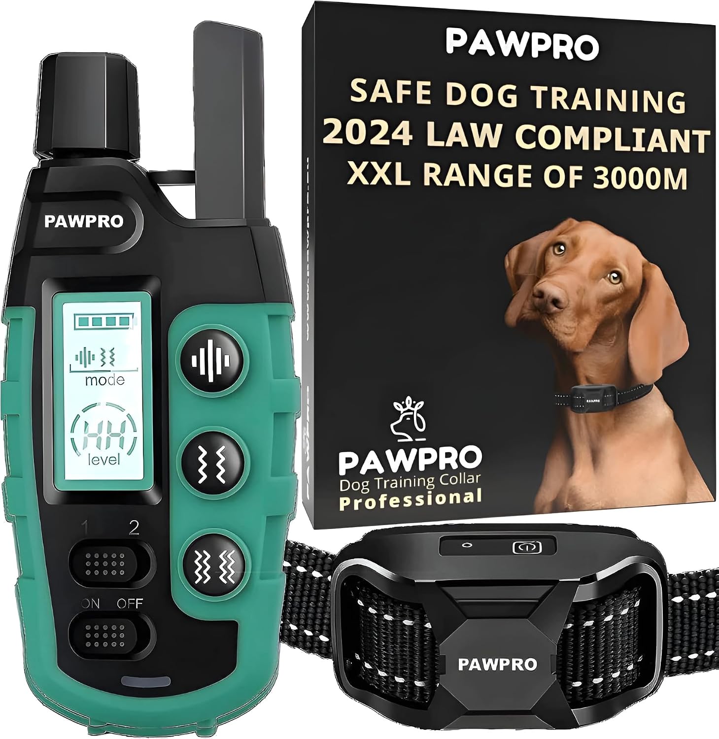 PAWPRO Hundträningshalsband med fjärrkontroll