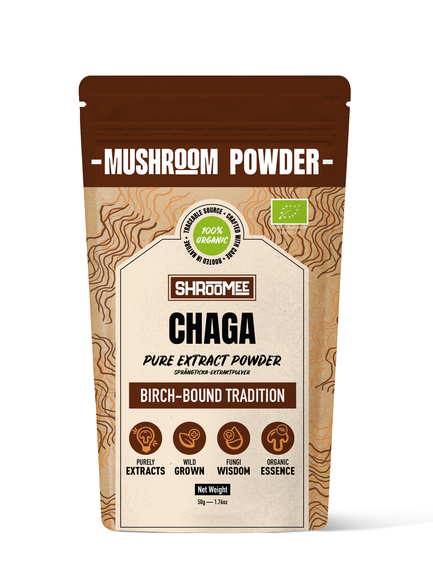 The Organic Labs Chaga-extraktpulver EKO 50 g