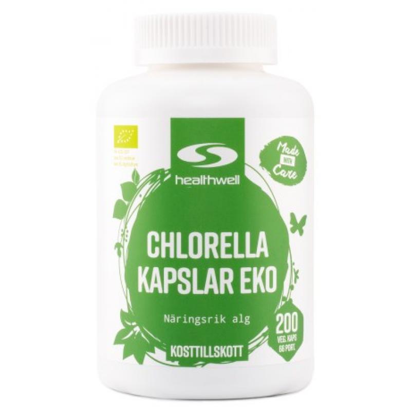 Healthwell Chlorella Kapslar EKO 200 kapslar