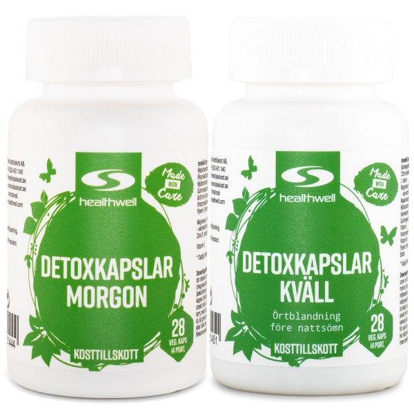 Healthwell Detoxkapslar Morgon & Kväll 2 × 28 kapslar