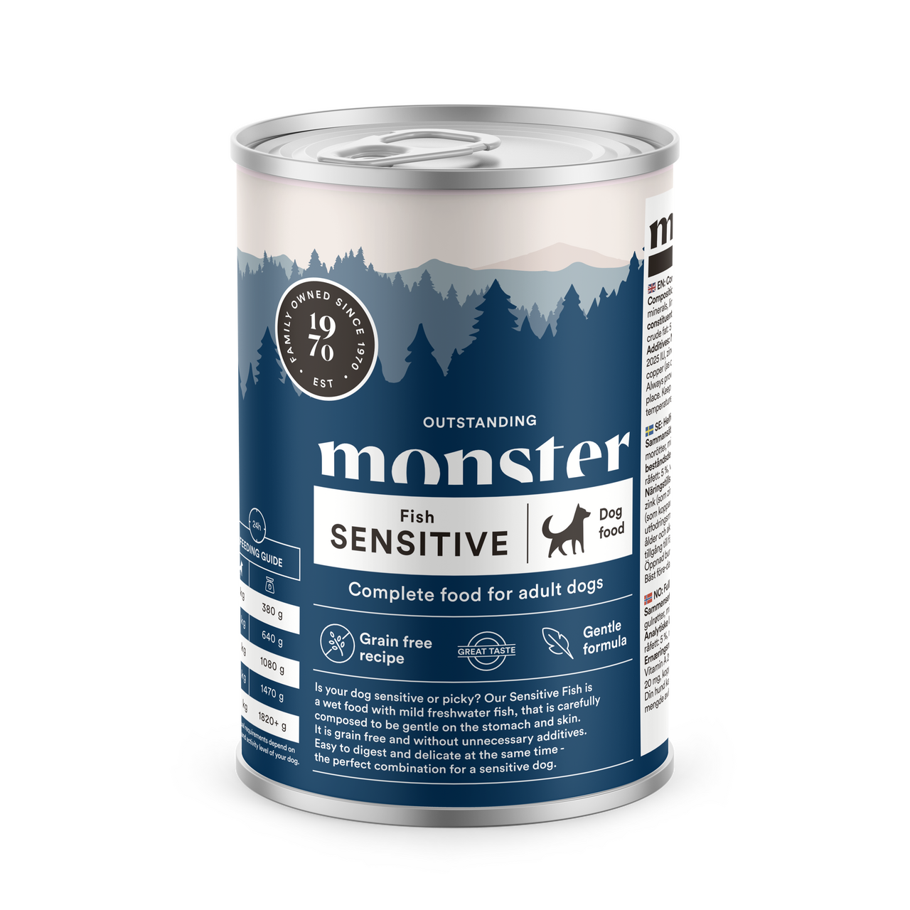 Monster Dog Adult Sensitive Fish 6 x 400 g