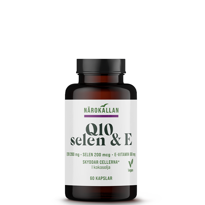 Närokällan Q10 200 mg + Selen & E, 60 kapslar