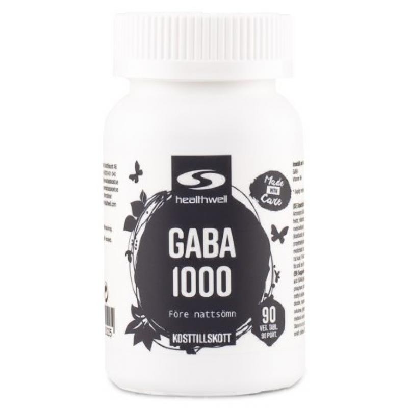 Healthwell GABA 1000, 90 tabletter
