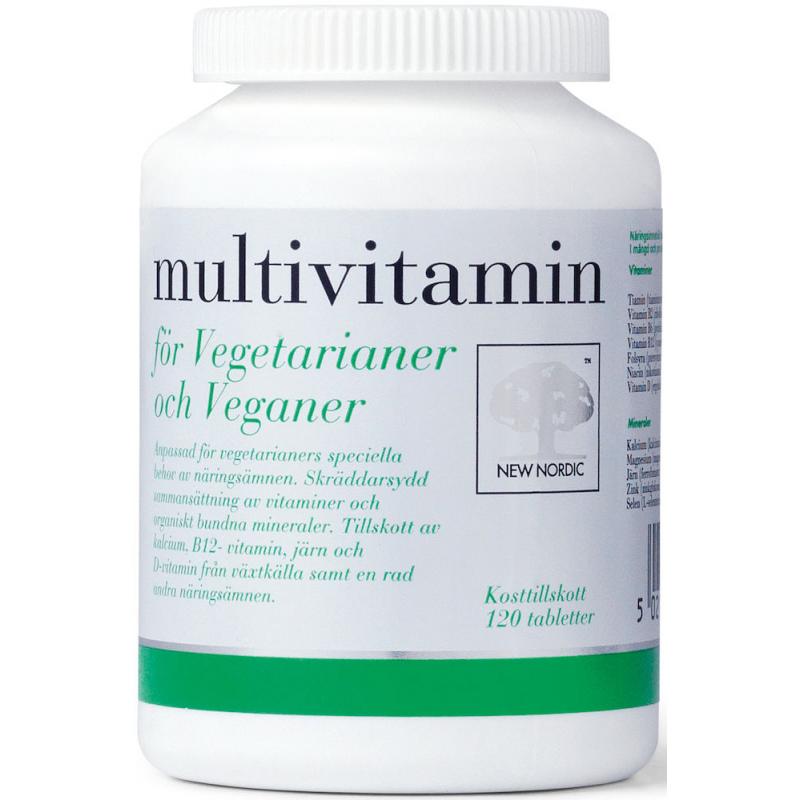 New Nordic Multivitamin för vegetarianer och veganer 120 tabletter