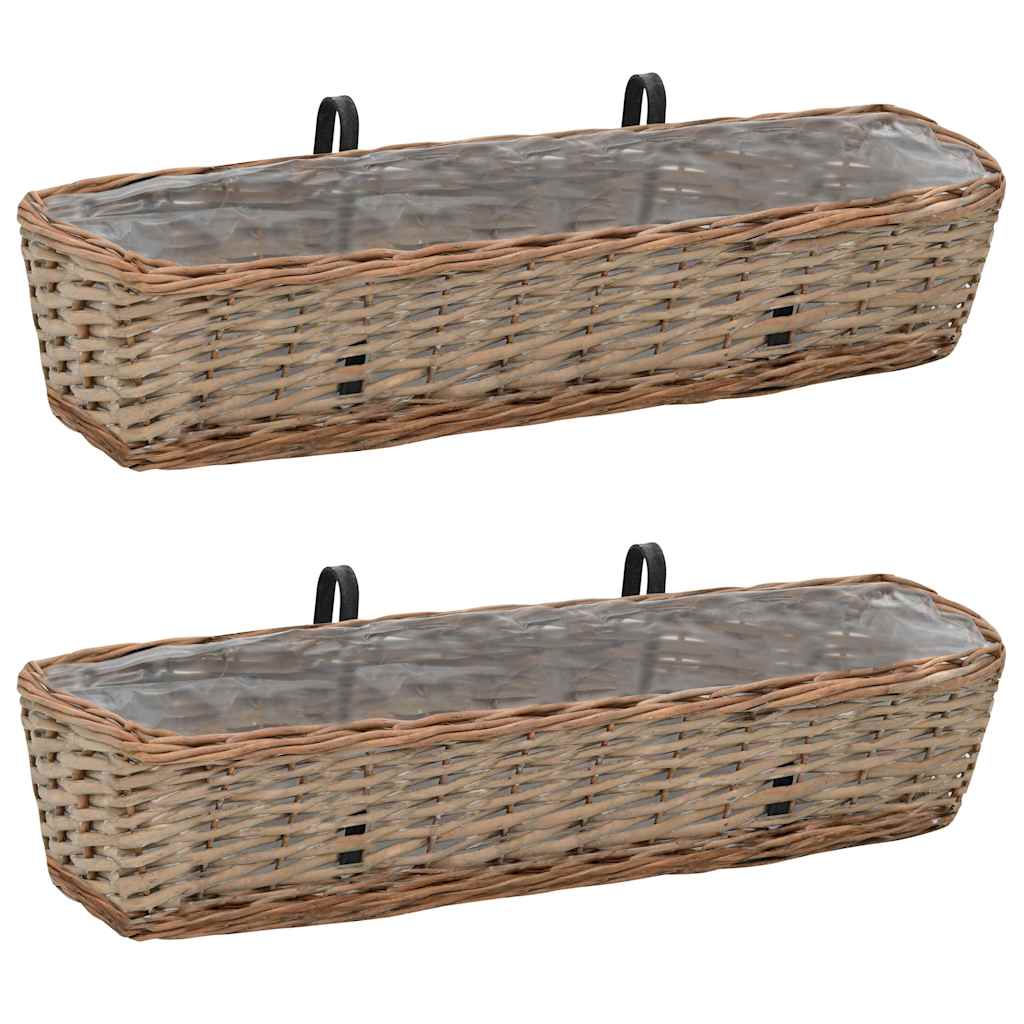 vidaXL balkonglåda i korg 80 cm (2-pack)