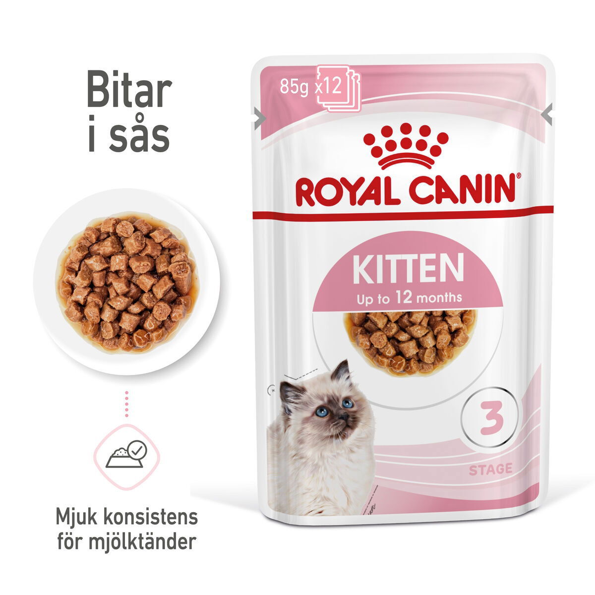 Royal Canin Kitten i sås (12 × 85 g)