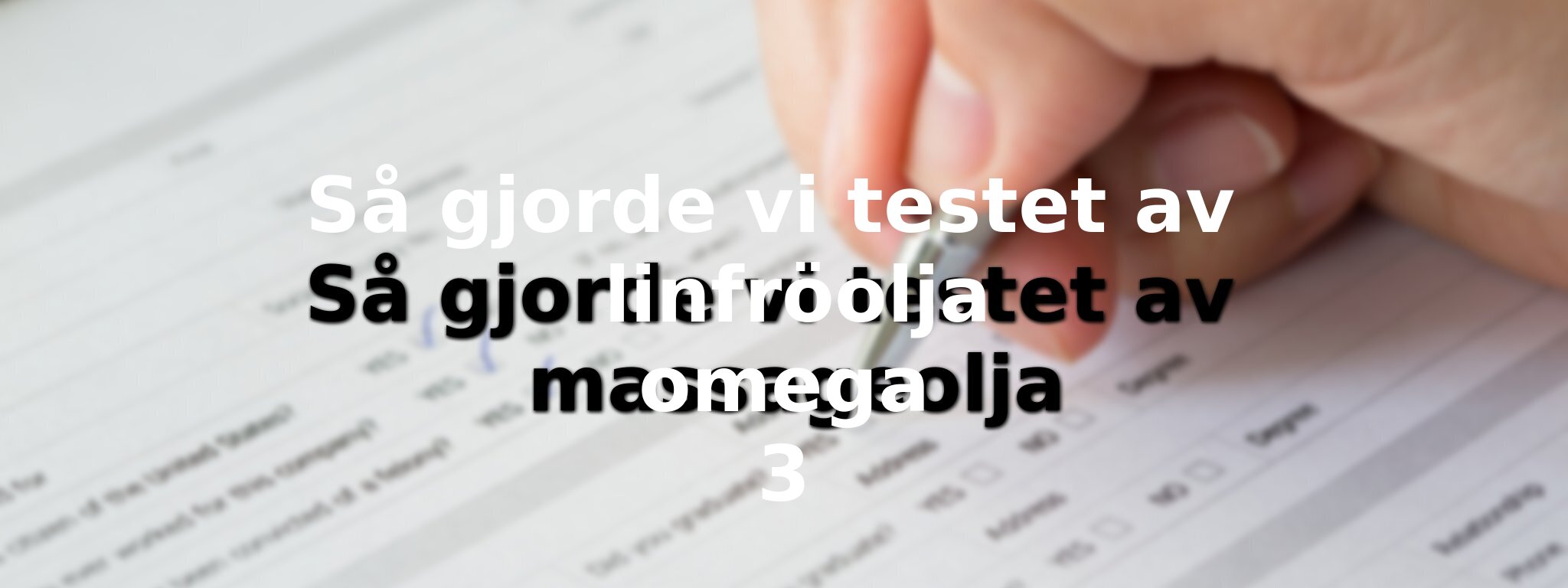 Så testade vi linfröolja med omega-3
