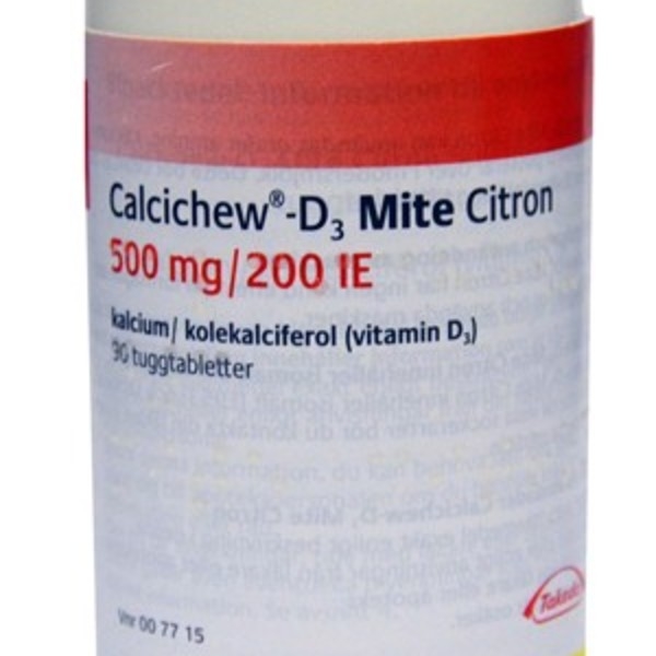 Calcichew-D3 Mite Citron 500 mg/200 IE 90 tuggtabletter
