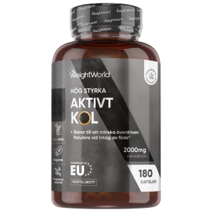 WeightWorld Aktivt kol 2000 mg, 180 kapslar