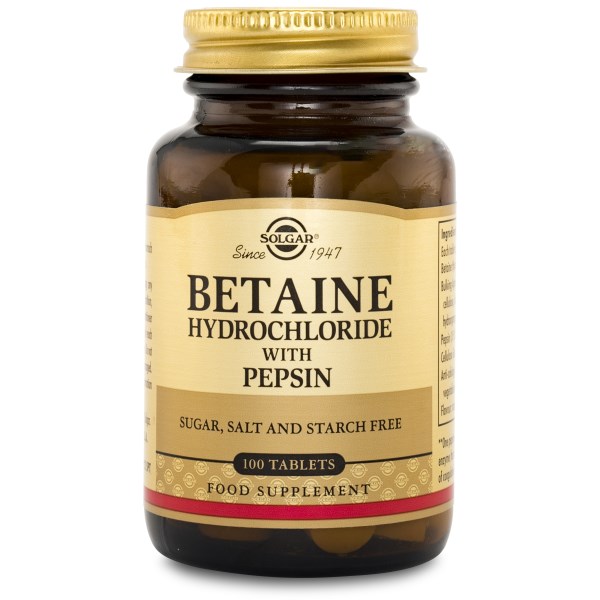 Solgar Betaine Hydrochloride 100 tabletter