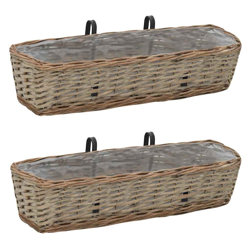 vidaXL balkonglåda i korg 60 cm (2-pack)