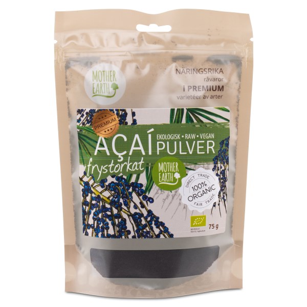 Mother Earth Frystorkat Acaipulver EKO & RAW 75 g