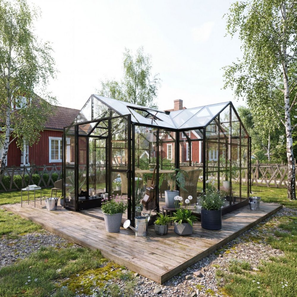 Bedly Smart Series T-format växthus 12,4 m²