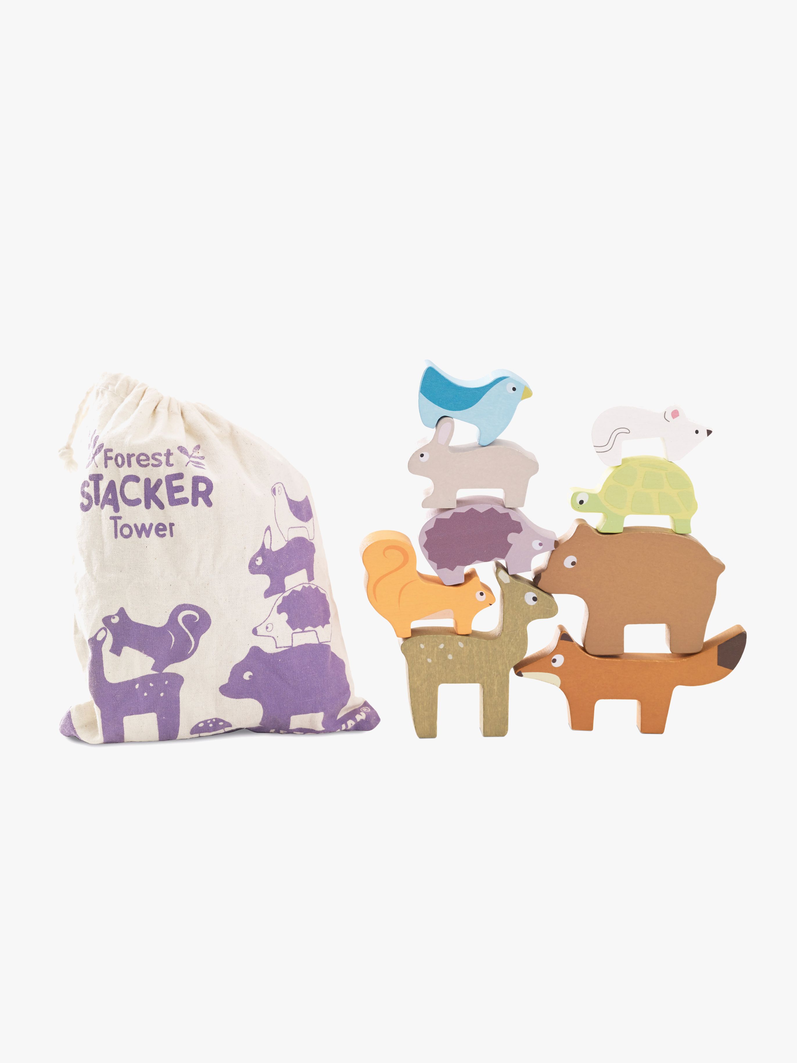 Le Toy Van Stapelklossar Skogsdjur (9 djur)