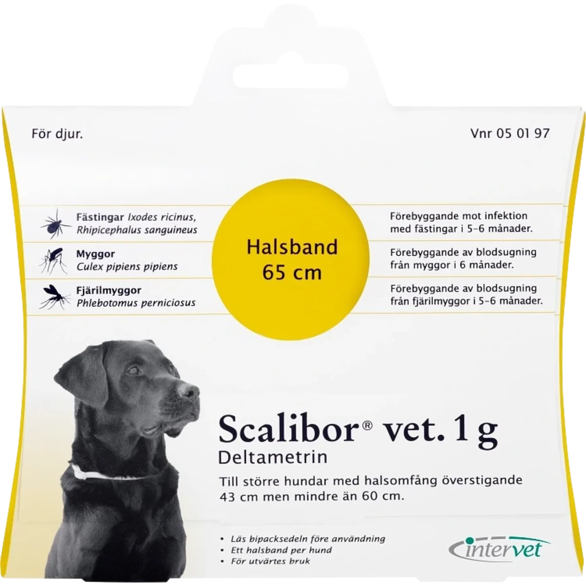 Scalibor vet. 1 g (halsomfång 43–60 cm)