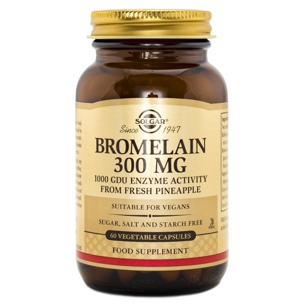 Solgar Bromelain 300 mg 60 kapslar
