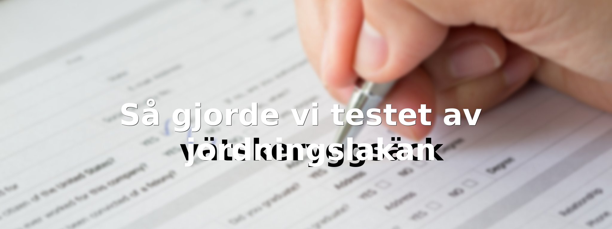 Så testade vi jordningslakan