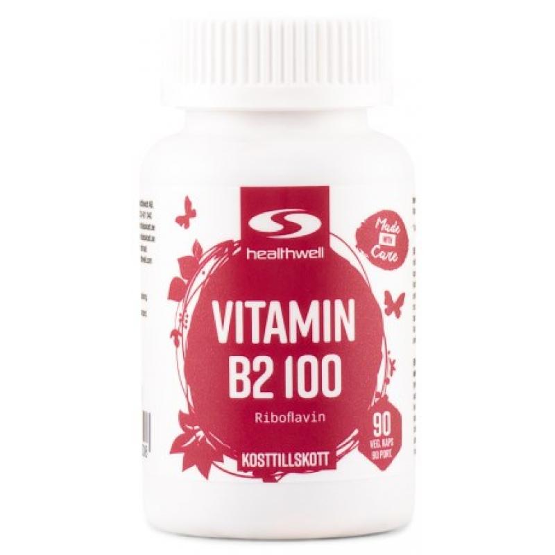 Healthwell Vitamin B2 100 90 kapslar