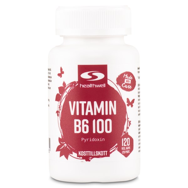 Healthwell Vitamin B6 100 mg, 120 kapslar