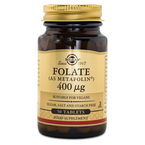 Solgar Folat Metafolin 400 µg, 50 tabletter