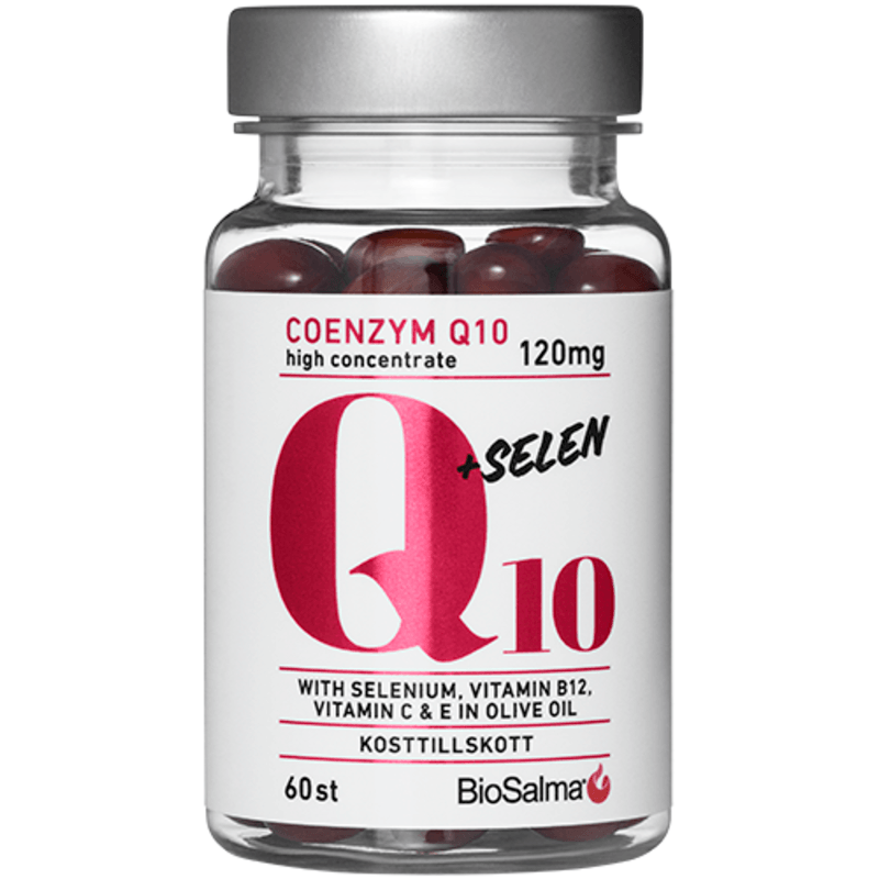 BioSalma Q10 Coenzyme 120 mg + Selen, 60 kapslar