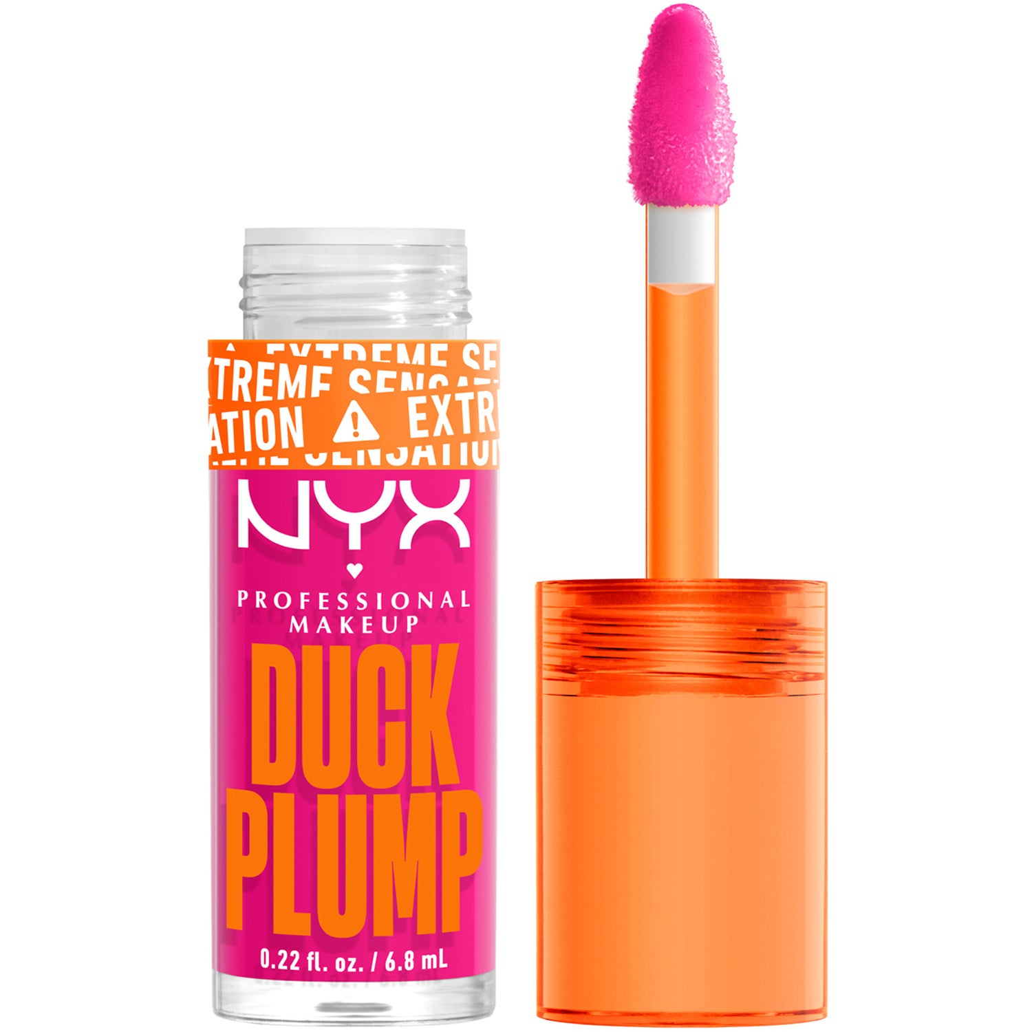 NYX Duck Plump Lip Lacquer (12 Bubblegum Bae, 7 ml)