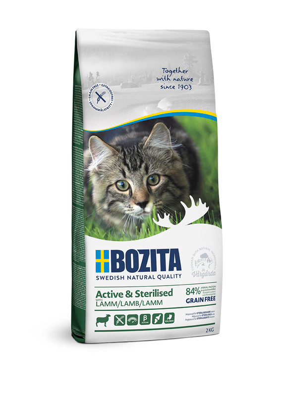 Bozita Active & Sterilised Grain Free Lamb 2 kg