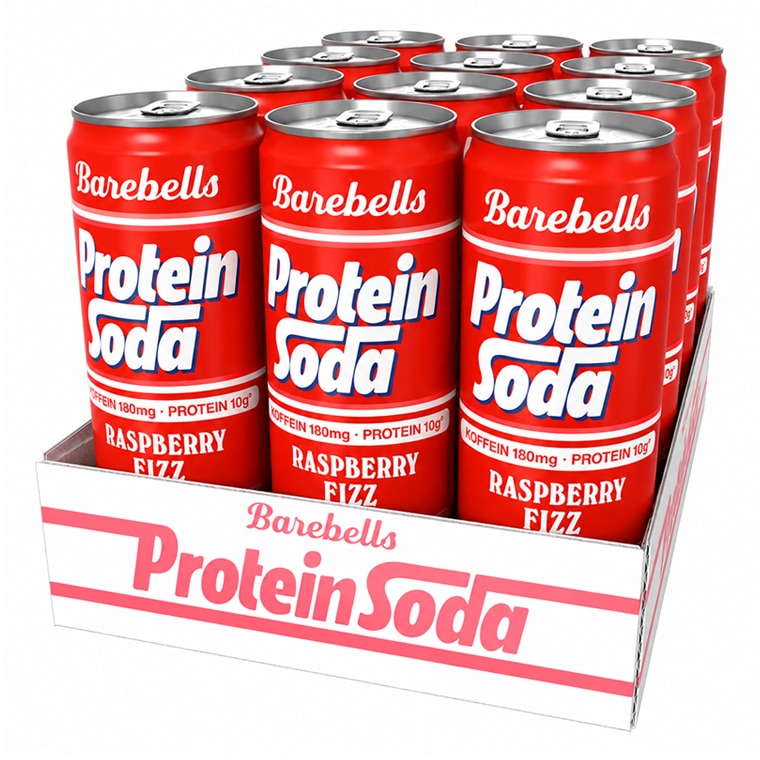 Barebells Protein Soda Raspberry Fizz 12 x 355 ml
