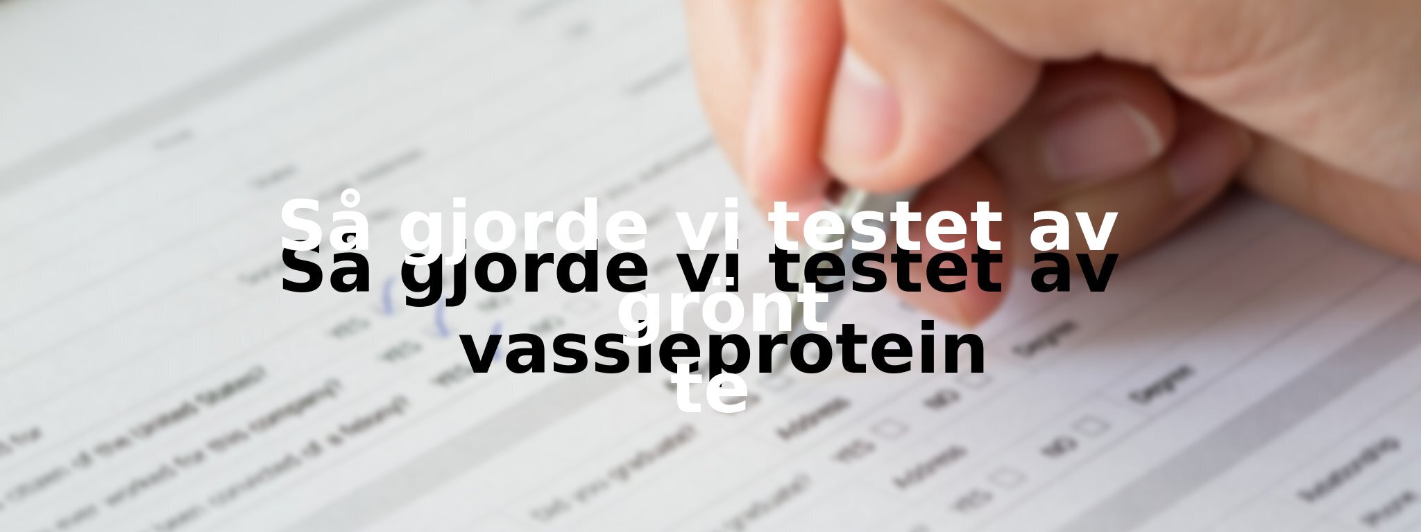 Så testade vi grönt te