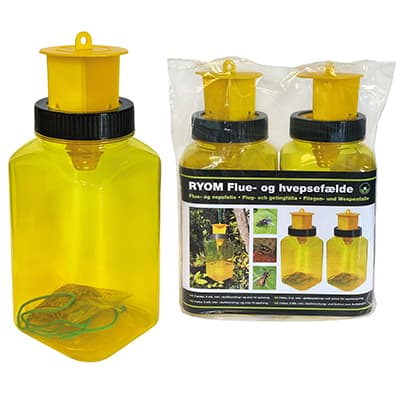 RYOM flug- och getingfälla med lockbete (2 × 1 l)
