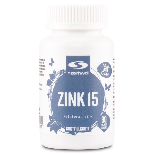 Healthwell Zink 15 90 kapslar