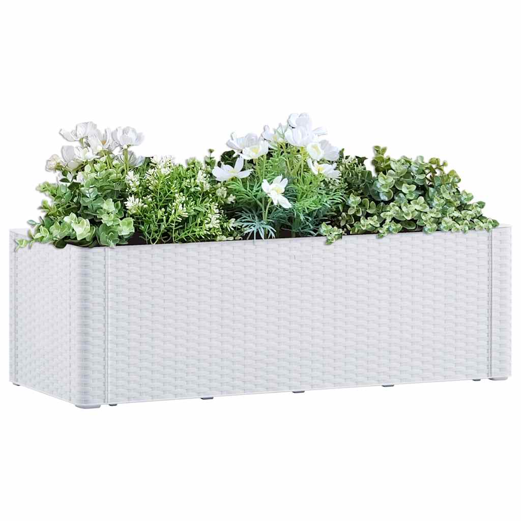 vidaXL upphöjd odlingslåda 100 × 43 × 33 cm (vit)