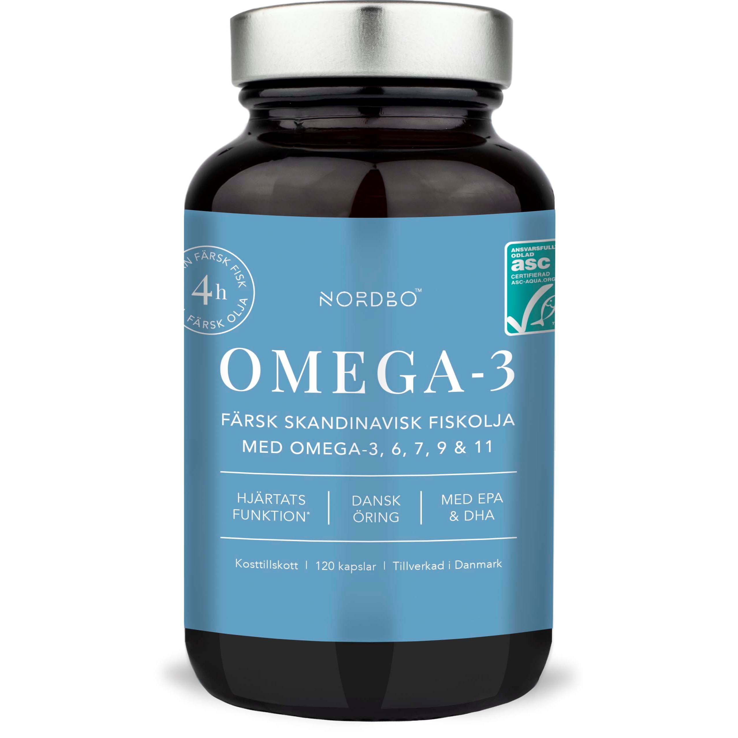 Nordbo Omega-3 ASC 120 kapslar