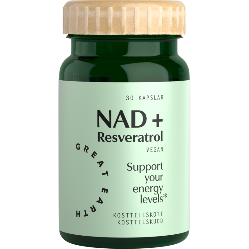 Great Earth NAD+ Resveratrol, 30 kapslar